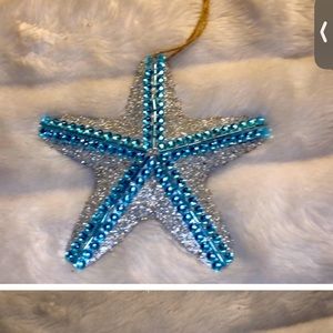 5 starfish ornaments from pottery barn.